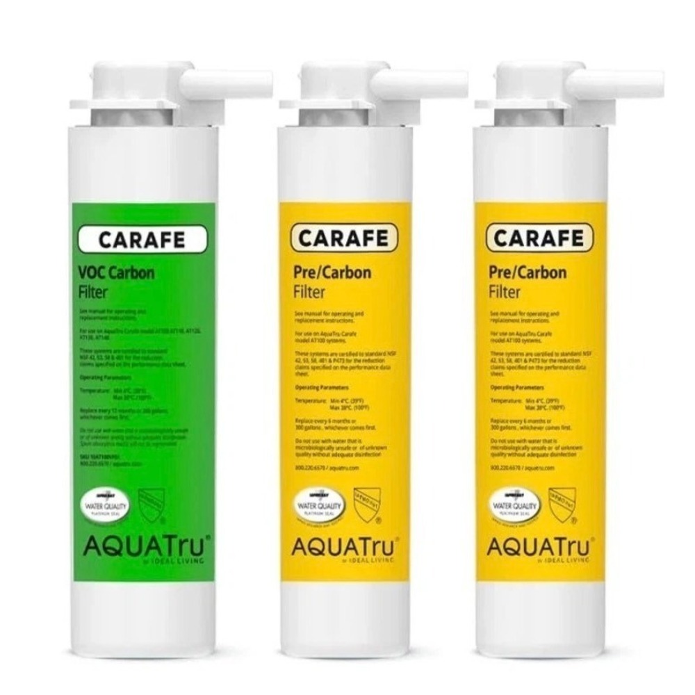 AquaTru 1-Yr. Carafe Filter Combo Pack 2 Pre/Carbon Filters & VOC Carbon Filters